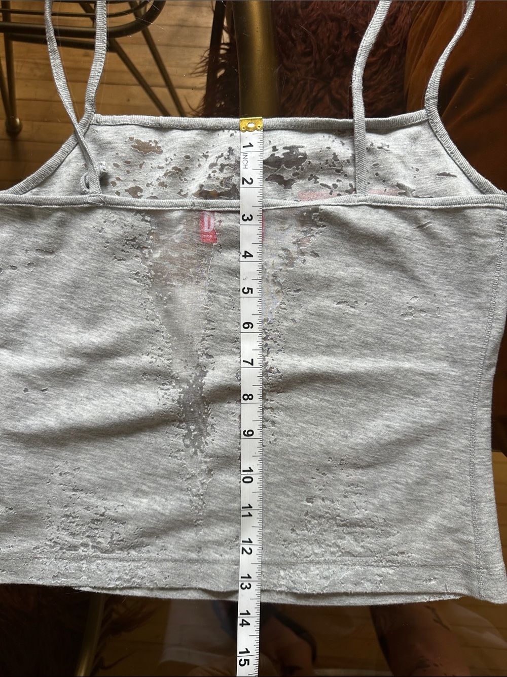 Diesel Logo Printed Sheer Panelled Tank Top - Picture 3 of 11
